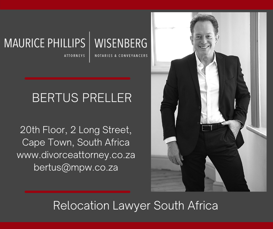 Child relocation lawyer Cape Town Bertus Preller